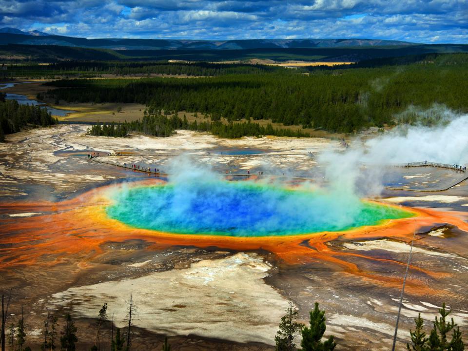 Grand Prismatic Pool at Yellowstone National Park.