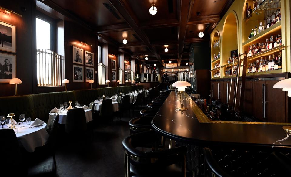 The Sinatra Bar & Lounge, offers a Manhattan meets Palm Springs ambiance to Nashville’s historic Printers Alley located in the historic Southern Turf building Tuesday, April 11, 2023, in Nashville, Tenn. 