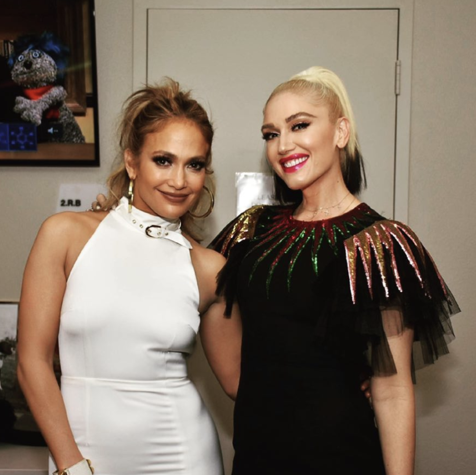 <p><em>The Voice</em> coach had nothing but accolades for Jennifer Lopez after catching her “All I Have” spectacular in Sin City over the weekend. “Your Vegas show was so good! #eyecandy #inspired,” the singer captioned this shot with J.Lo. (Photo: <a rel="nofollow noopener" href="https://www.instagram.com/p/Bf5U6v9FEyF/?taken-by=gwenstefani" target="_blank" data-ylk="slk:Gwen Stefani via Instagram;elm:context_link;itc:0;sec:content-canvas" class="link ">Gwen Stefani via Instagram</a>) </p>