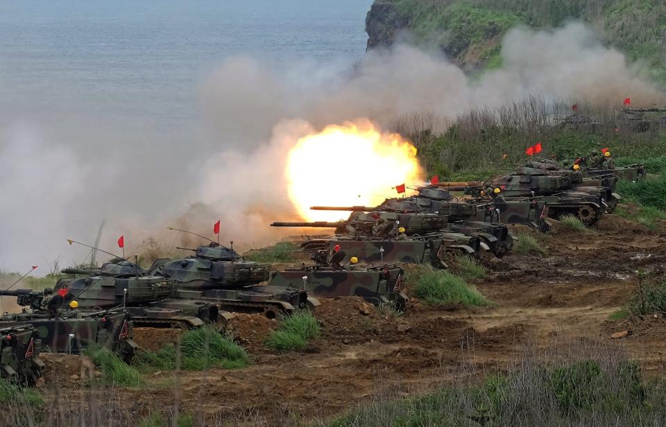 Taiwan M60 tanks Penghu