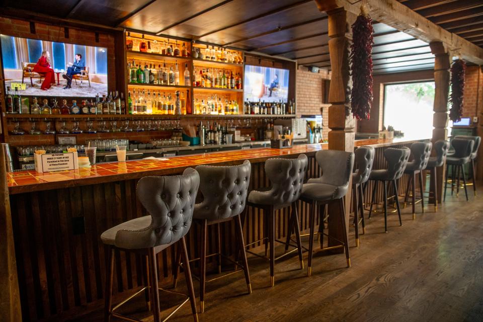 The bar area at El Coyote New Mexican Bar & Cantina is pictured Sept. 8. The restaurant will celebrate its first anniversary this month.