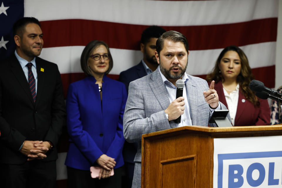 Democratic Rep. Ruben Gallego of Arizona on Nov. 18, 2022, in Washington, D.C.  / Credit: Anna Moneymaker / Getty Images