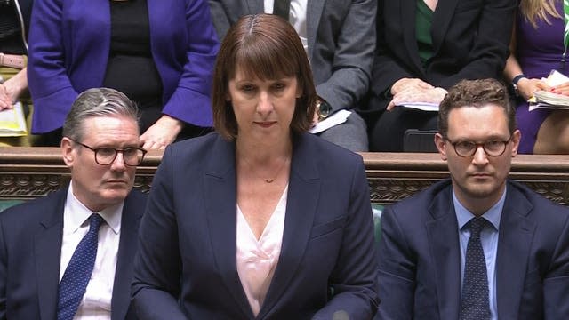 Screen grab of Chancellor of the Exchequer Rachel Reeves making a statement in the House of Commons on public finances