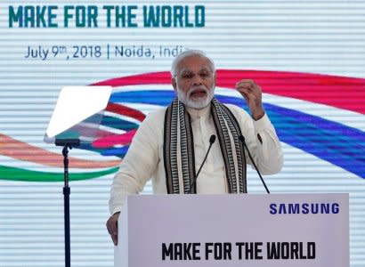 Indian Prime Minister Narendra Modi  in Noida, India, July 9, 2018. REUTERS/Adnan Abidi - RC1B1258E3A0