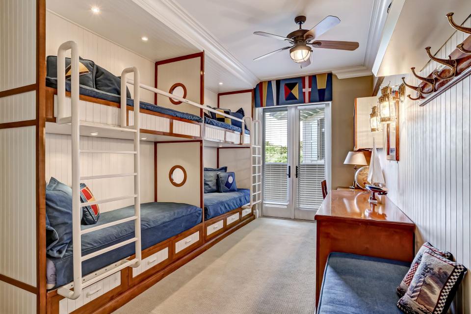 A children's room on the third floor features a nautical theme.