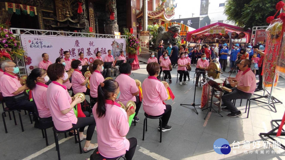 北斗奠安宮慶祝東螺開基媽祖飛昇得道日，十六間宮廟主神祝賀。圖／記者鄧富珍攝