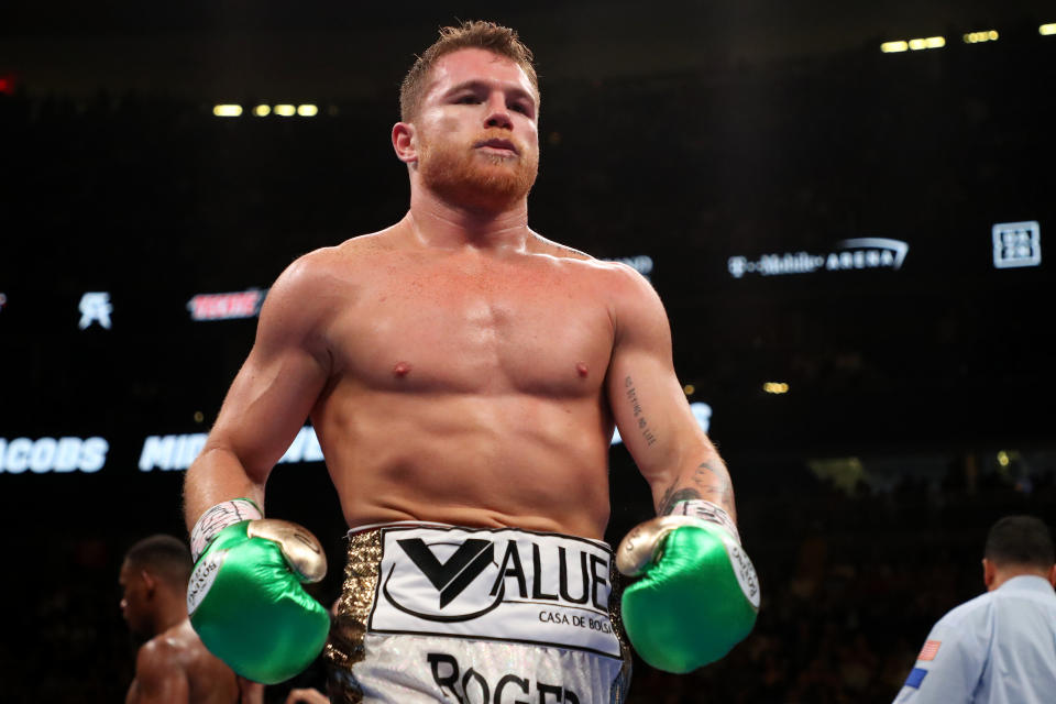 Could drama over the IBF title eventually result in the completion of the Canelo-Golovkin trilogy? (Getty)