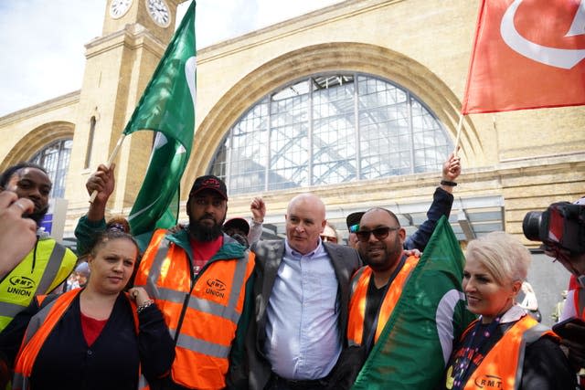 Striking rail workers