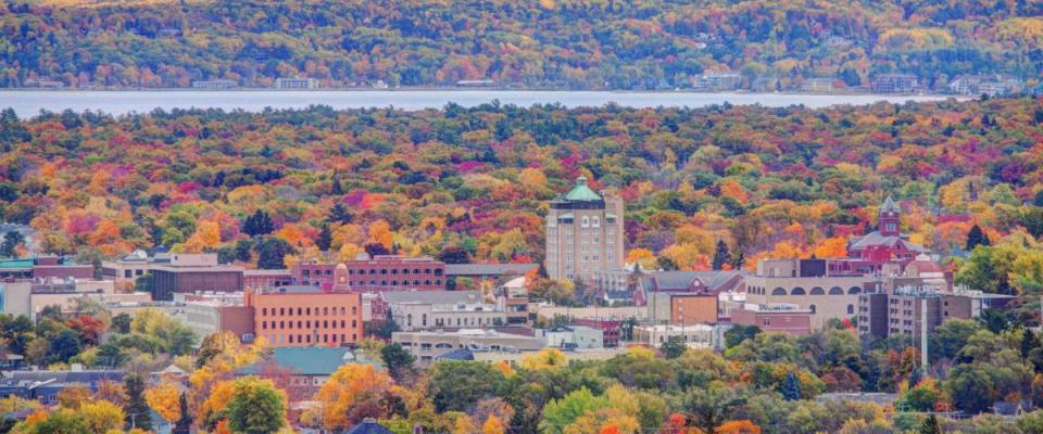 Downtown Traverse City, Michigan, USA.