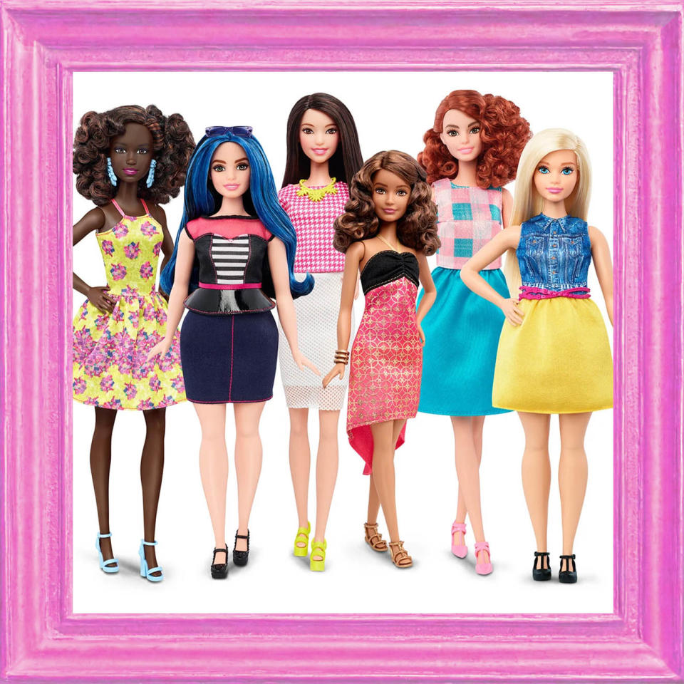 The 2016 line of Barbie dolls included three new body type options. (Mattel)