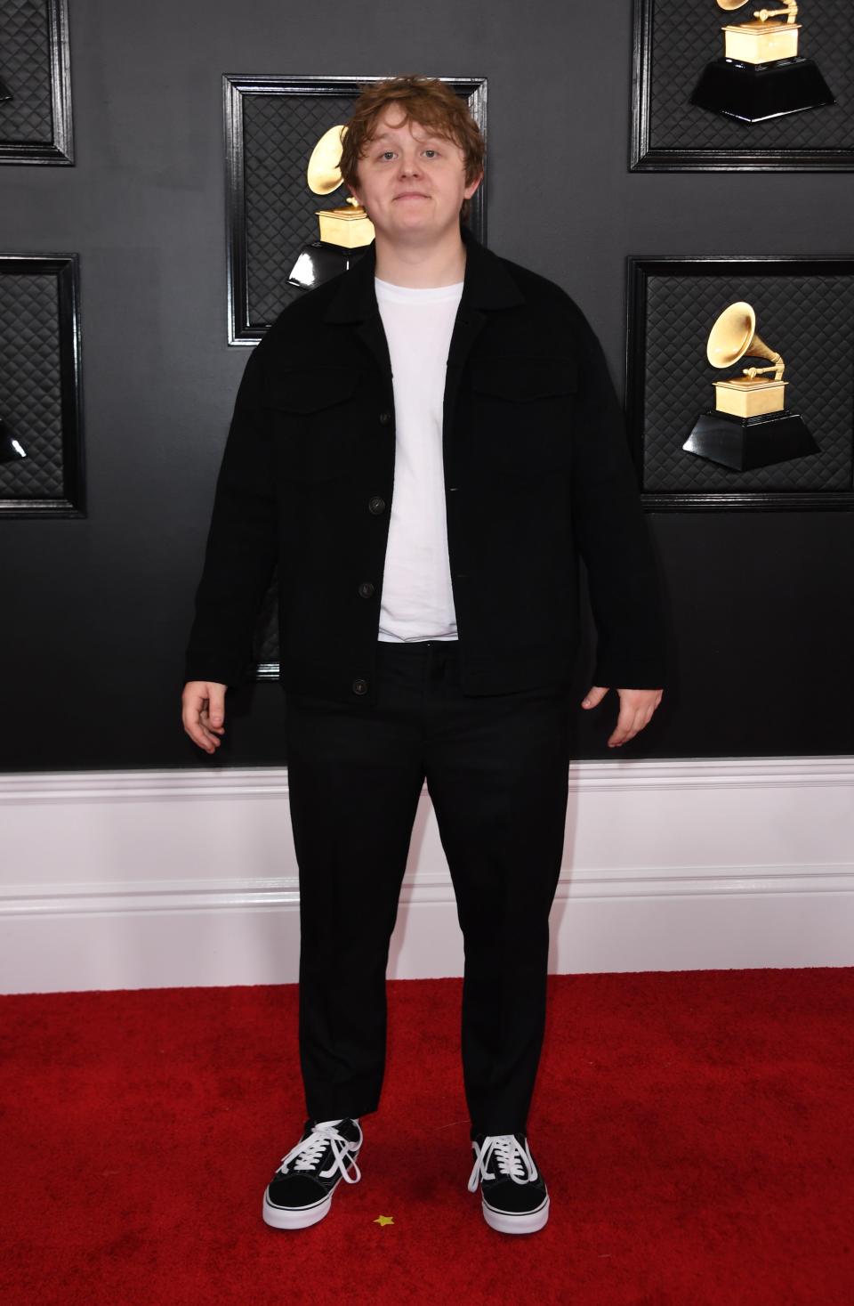 Scottish singer-songwriter Lewis Capaldi arrives for the 62nd Annual Grammy Awards on January 26, 2020, in Los Angeles. (Photo by VALERIE MACON / AFP) (Photo by VALERIE MACON/AFP via Getty Images)