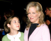 Actresses Marina Malota (L) and Bette Midler (R) arrive at the Columbia TriStar Television season launch party in Culver City, September 27, 2000. Malota and Midler will be both in the new show called Bette. JC/JP