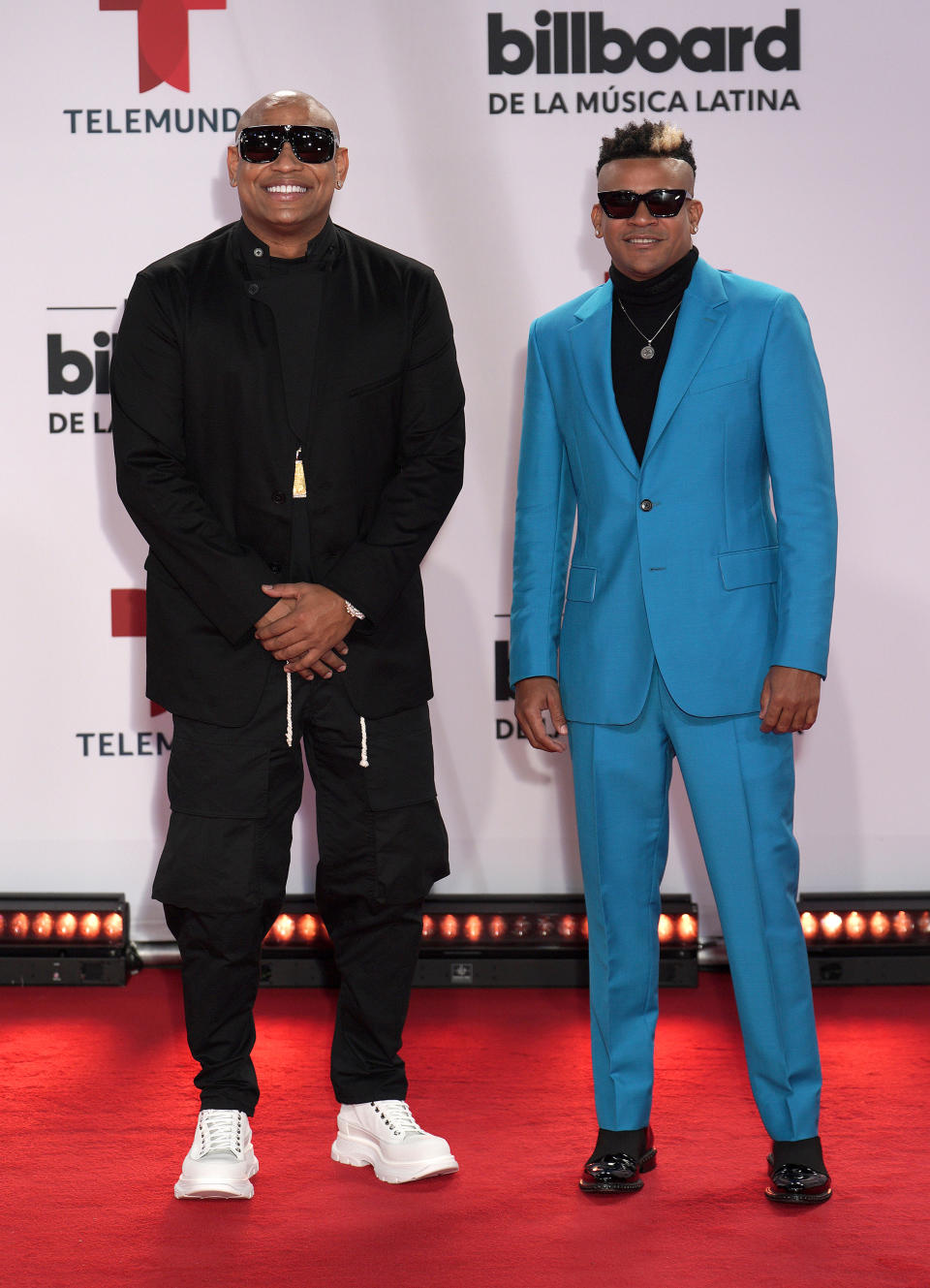 SUNRISE, FLORIDA - OCTOBER 21: Alexander Delgado y Randy Malcom de Gente De Zona. (Photo by Rodrigo Varela/Getty Images)