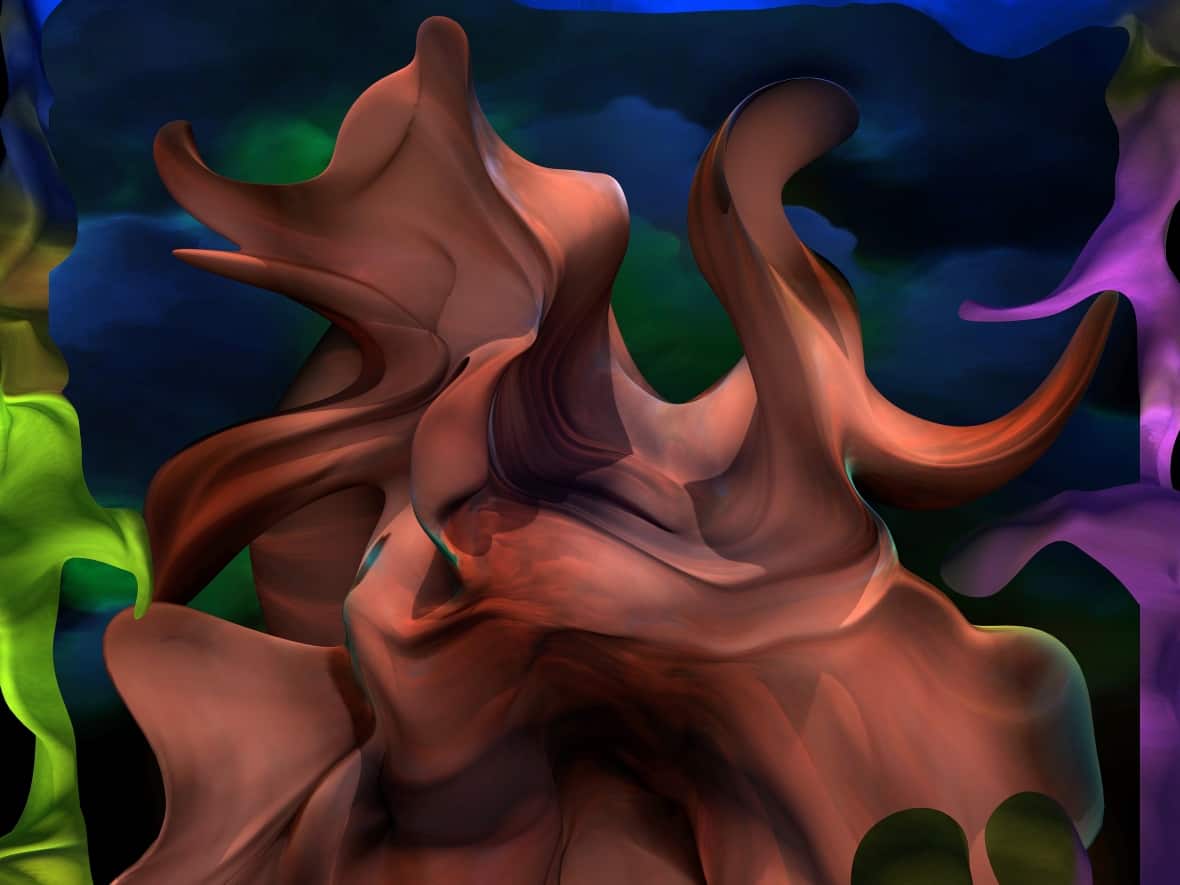 Sara Ludy's 2020 digital painting, Untitled 7, is shown here. Ludy released the piece as an NFT, one of many innovations that have shaken up the art world — for better or worse.  (Sara Ludy - image credit)
