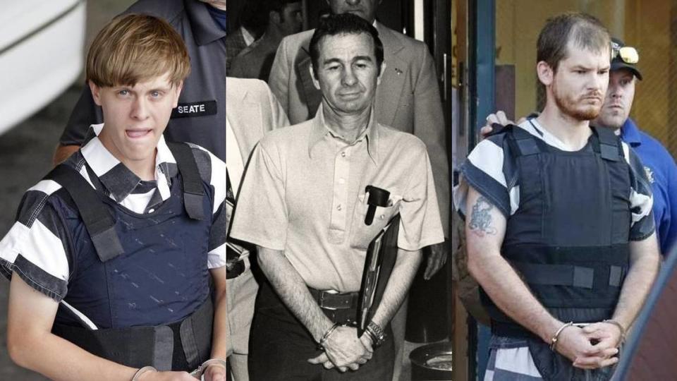 From left: Dylann Roof, Pee Wee Gaskins, Tim Jones