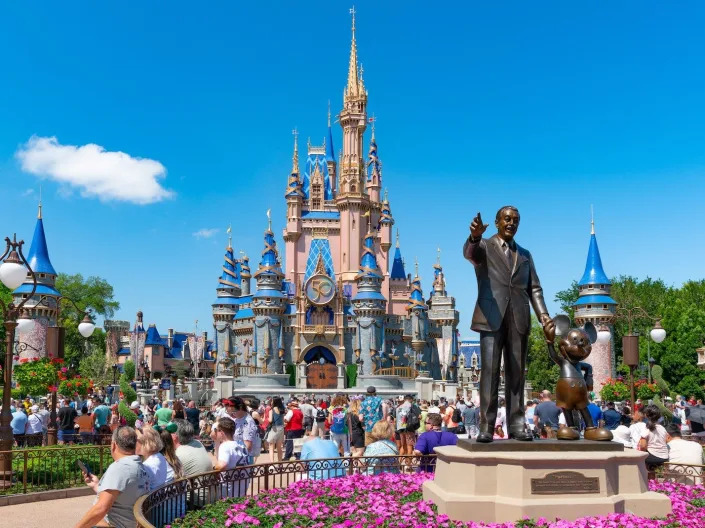 General views of the Walt Disney at Magic Kingdom on April 03, 2022 in Orlando, Florida.