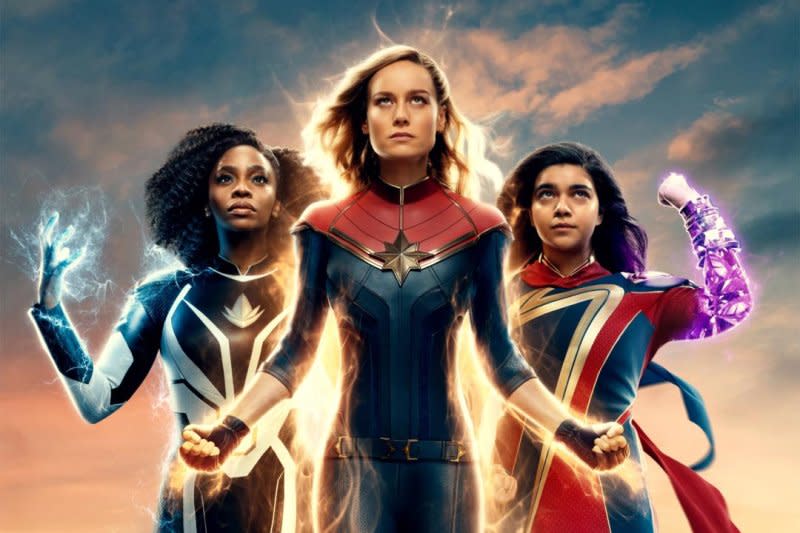 From left, Teyonah Parris, Brie Larson and Iman Vellani are "The Marvels." Photo courtesy of Marvel