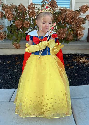 <p>Lindsay Arnold/Instagram</p> Lindsay Arnold shares adorable photos of her daughter Sage, 3, as Snow White on Halloween