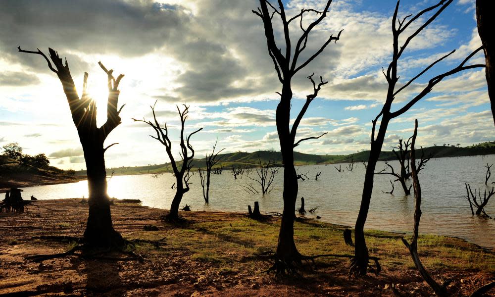 Lake Hume in the Murray-Darling basin during drought in 2009.