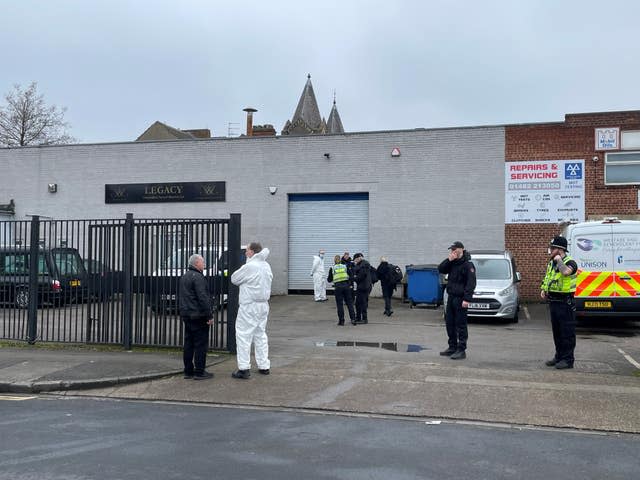 Police outside the Hessle Road branch of Legacy Independent Funeral Directors in Hull