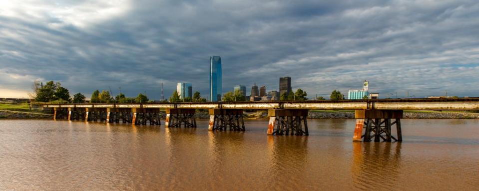 The current Oklahoma City skyline. Universal Images Group via Getty Images