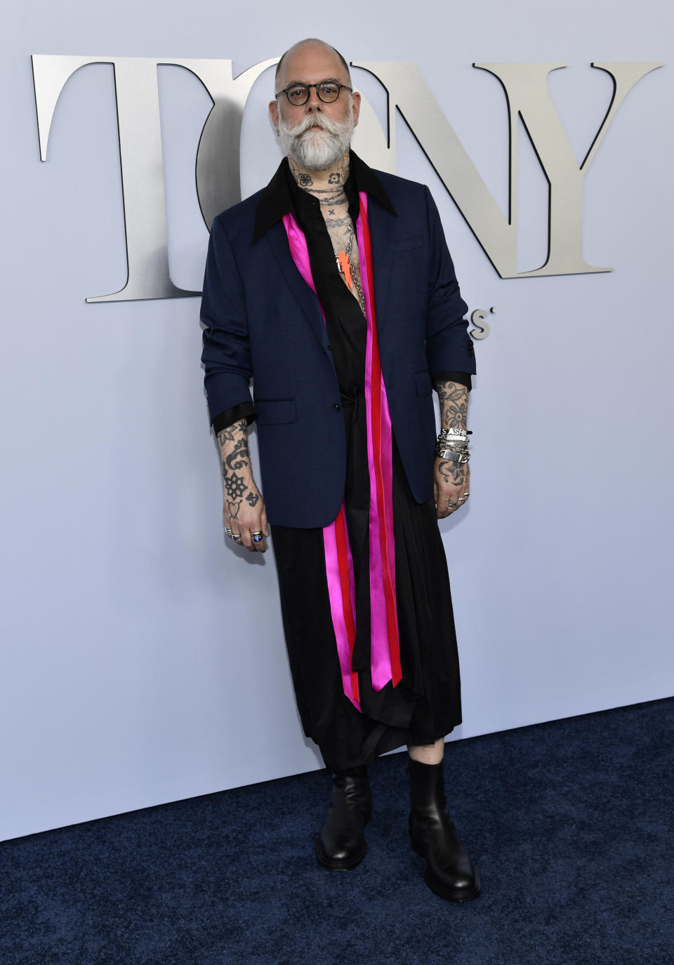 David Zinn arrives at the 77th Tony Awards on Sunday, June 16, 2024, in New York. (Photo by Evan Agostini/Invision/AP)