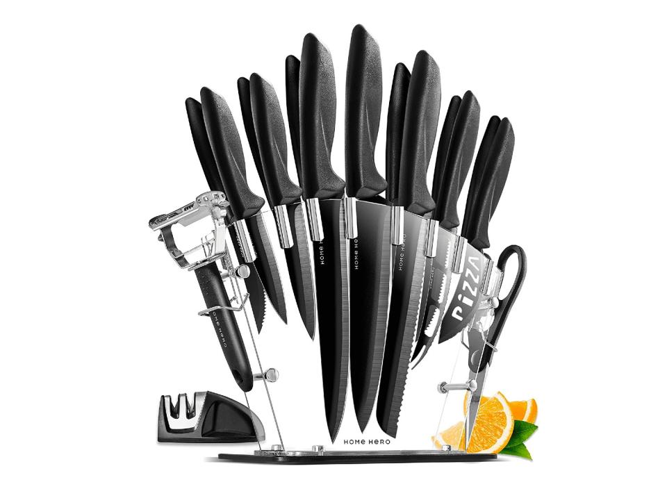 A stainless steel knife set from Home Hero