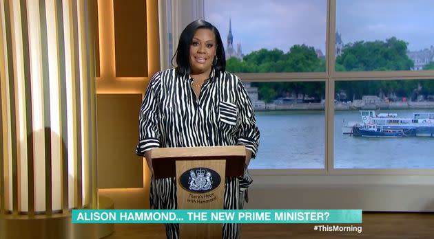 Alison Hammond outlined her manifesto on This Morning (Photo: ITV)