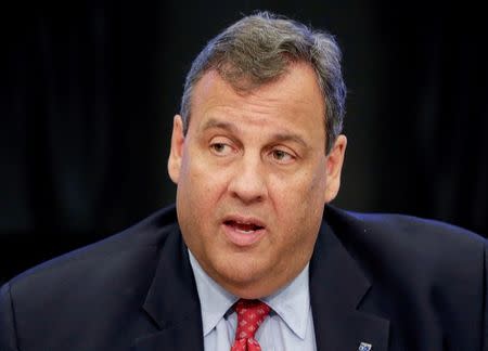 FILE PHOTO -- Governor Chris Christie of New Jersey takes part in the President's Commission on Combating Drug Addiction and the Opioid Crisis in Washington, U.S., June 16, 2017. REUTERS/Joshua Roberts/File Photo