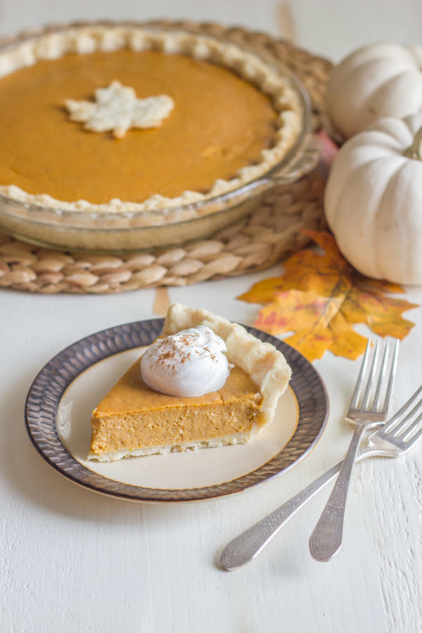 <strong>Get the <a href="http://lovelylittlekitchen.com/classic-pumpkin-pie-pie-crust-tutorial/" target="_blank">Classic Pumpkin Pie recipe</a> from Lovely Little Kitchen</strong>