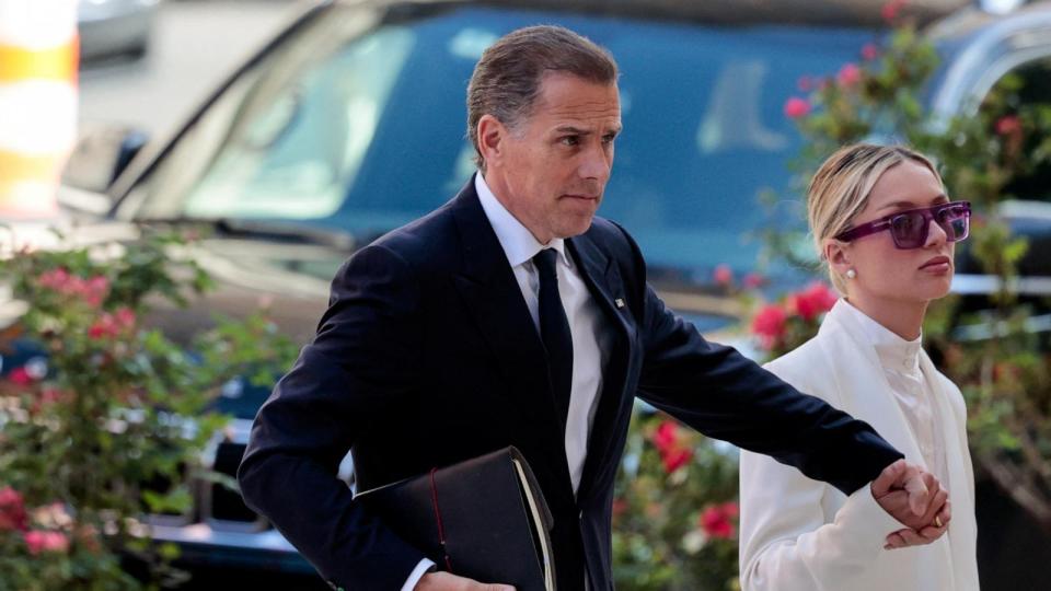 PHOTO: Hunter Biden, son of President Joe Biden, and his wife Melissa Cohen Biden, arrive at the federal court for his trial on criminal gun charges in Wilmington, Del., June 7, 2024.  (Hannah Beier/Reuters)