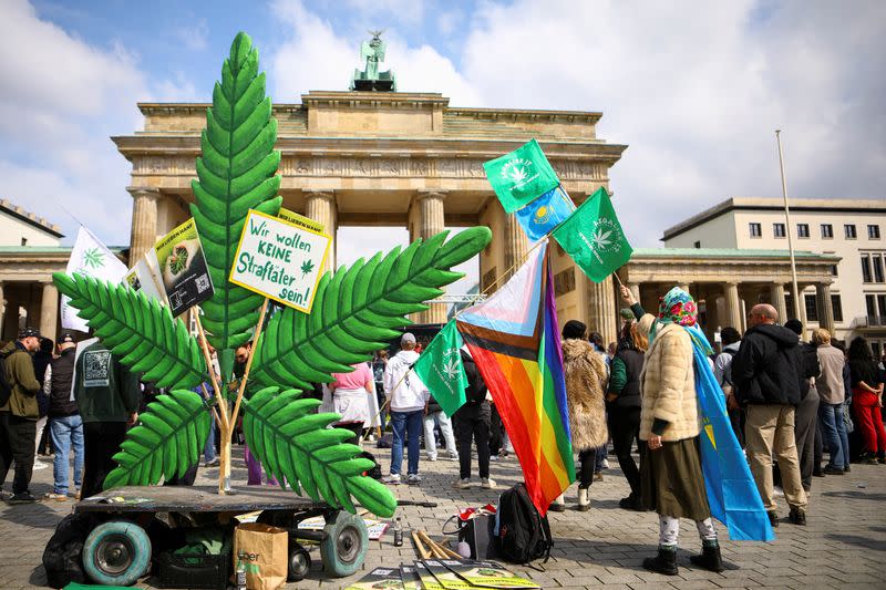 FILE PHOTO: "World Stoner Day" in Berlin