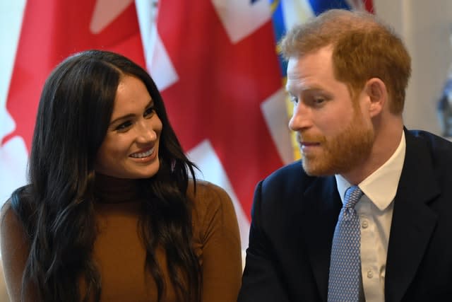 Harry and Meghan have grown some of the produce which will be on their Thanksgiving table. Daniel Leal-Olivas/PA Wire