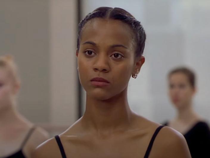 Zoe Saldana in 'Center Stage' (Youtube/Columbia Pictures)