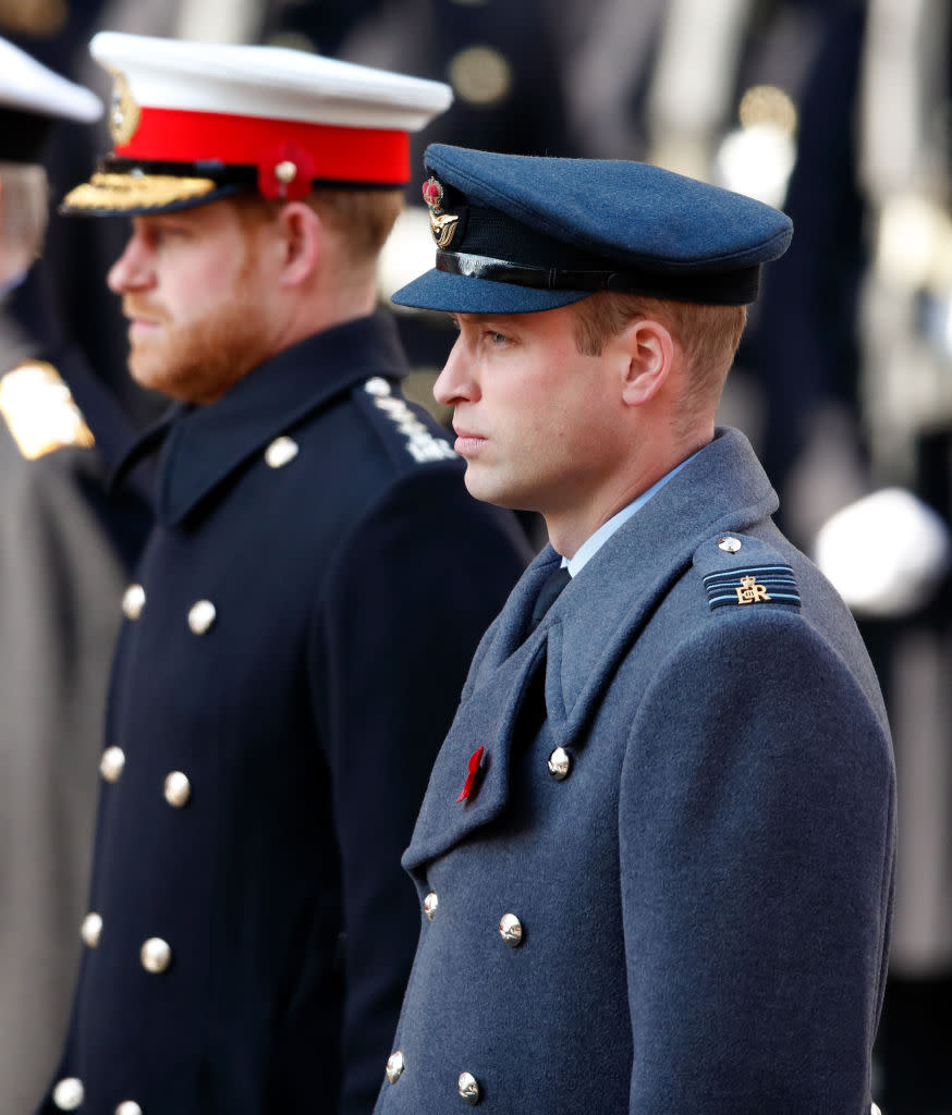 Prince William and Prince Harry were pictured together following hints at a family rift [Photo: Getty]