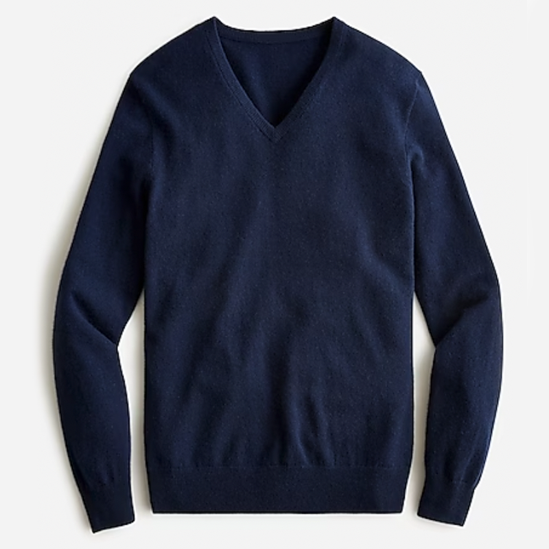 <p><a href="https://go.redirectingat.com?id=74968X1596630&url=https%3A%2F%2Fwww.jcrew.com%2Fp%2Fmens%2Fcategories%2Fclothing%2Fsweaters%2Fpullover%2Fcashmere-v-neck-sweater%2FBC464%3Fdisplay%3Dstandard%26fit%3DClassic%26color_name%3Dnavy%26colorProductCode%3DBC464&sref=https%3A%2F%2F" rel="nofollow noopener" target="_blank" data-ylk="slk:Shop Now;elm:context_link;itc:0;sec:content-canvas" class="link ">Shop Now</a></p><p>Cashmere V-Neck Sweater</p><p>jcrew.com</p><p>$69.50</p>