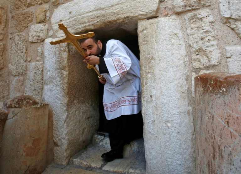 Bethlehem in the occupied West Bank is located near Jerusalem but cut off from the city by Israel's separation barrier