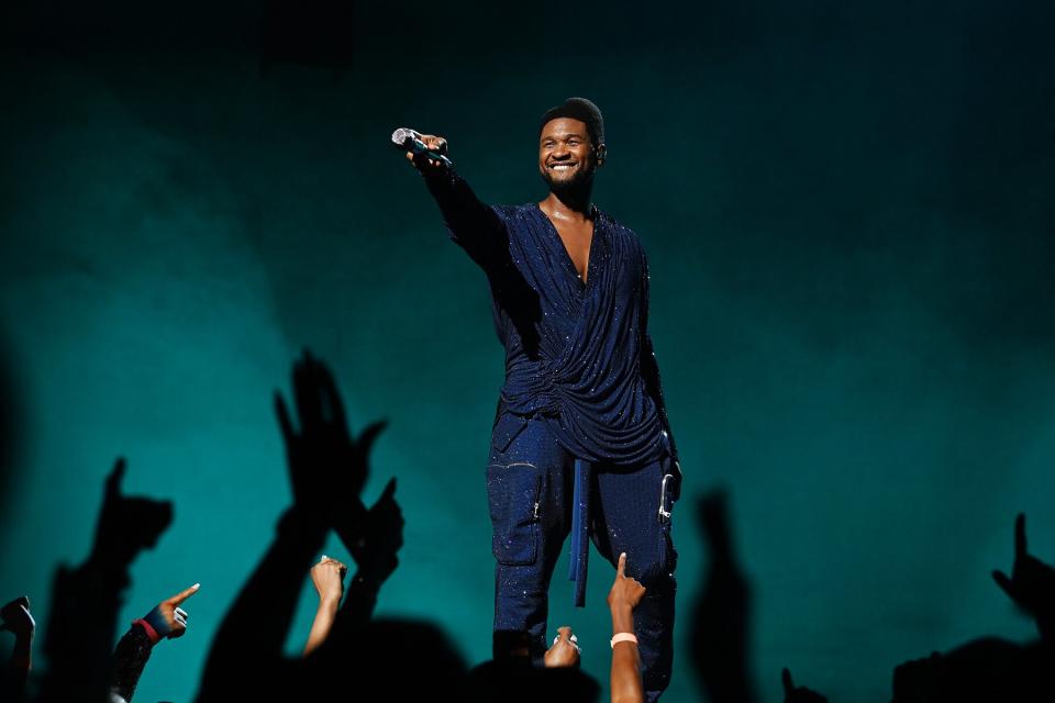 Usher performs at the grand opening of “USHER The Las Vegas Residency” at The Colosseum at Caesars Palace on July 16, 2021 in Las Vegas, Nevada