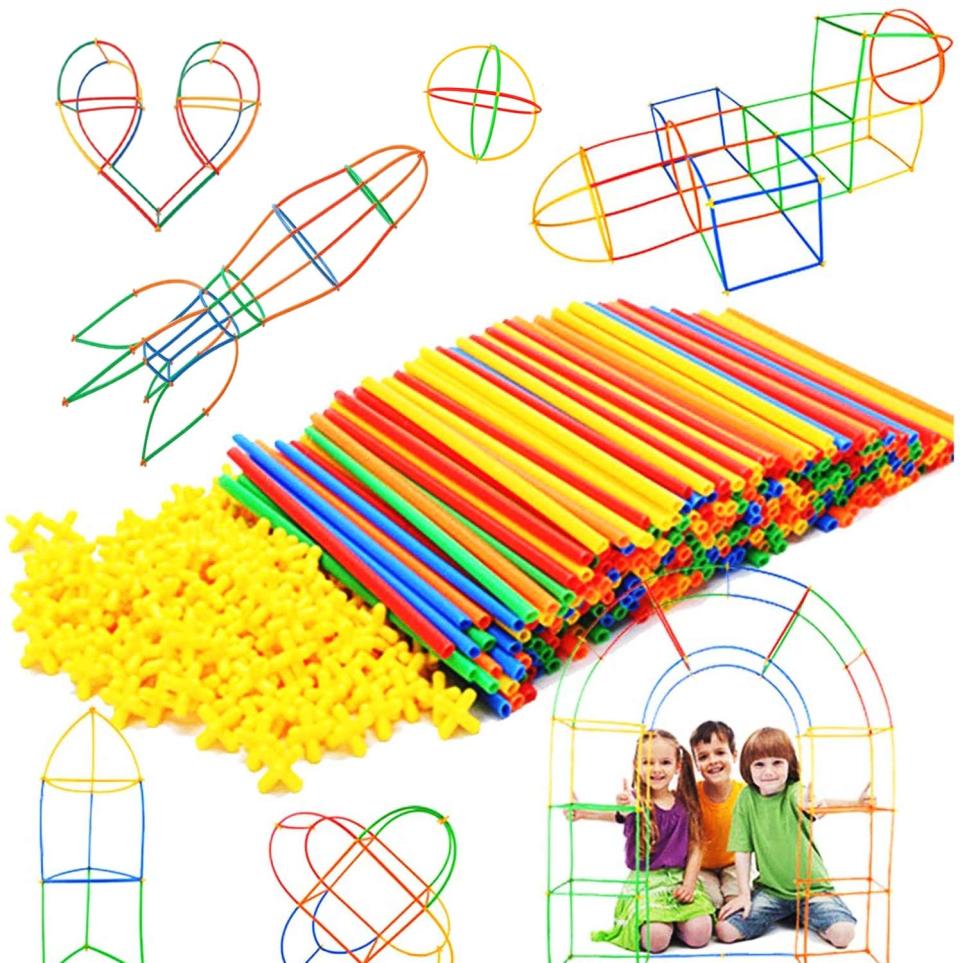 fort building kits rainbow toyfrog straw constructor kit