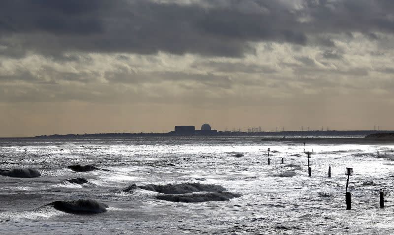 FILE PHOTO: The nuclear reactor at Britain's Sizewell B nuclear power plant in Suffolk is seen during stormy weather
