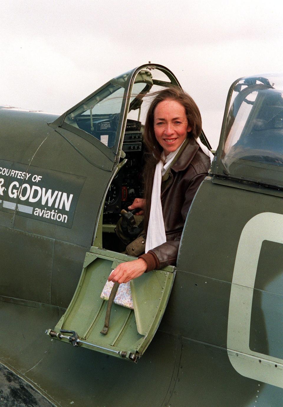 Grace in the cockpit in 1993 (PA)