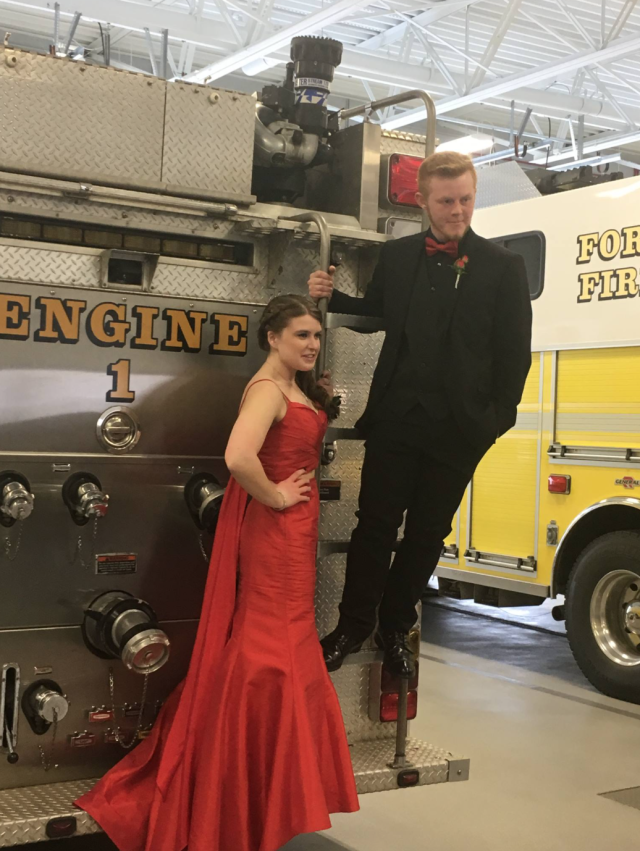 Fire Truck Prom Dresses