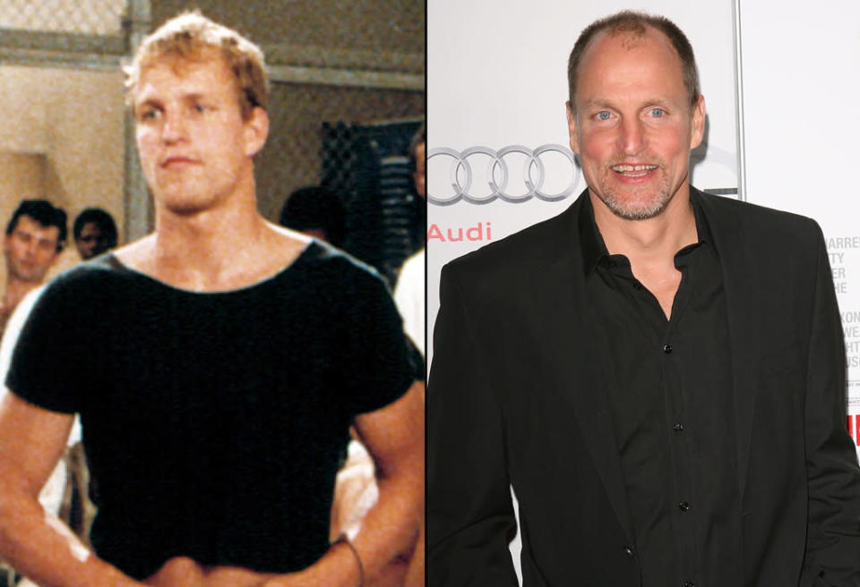 then and now the hunger games cast Woody Harrelson