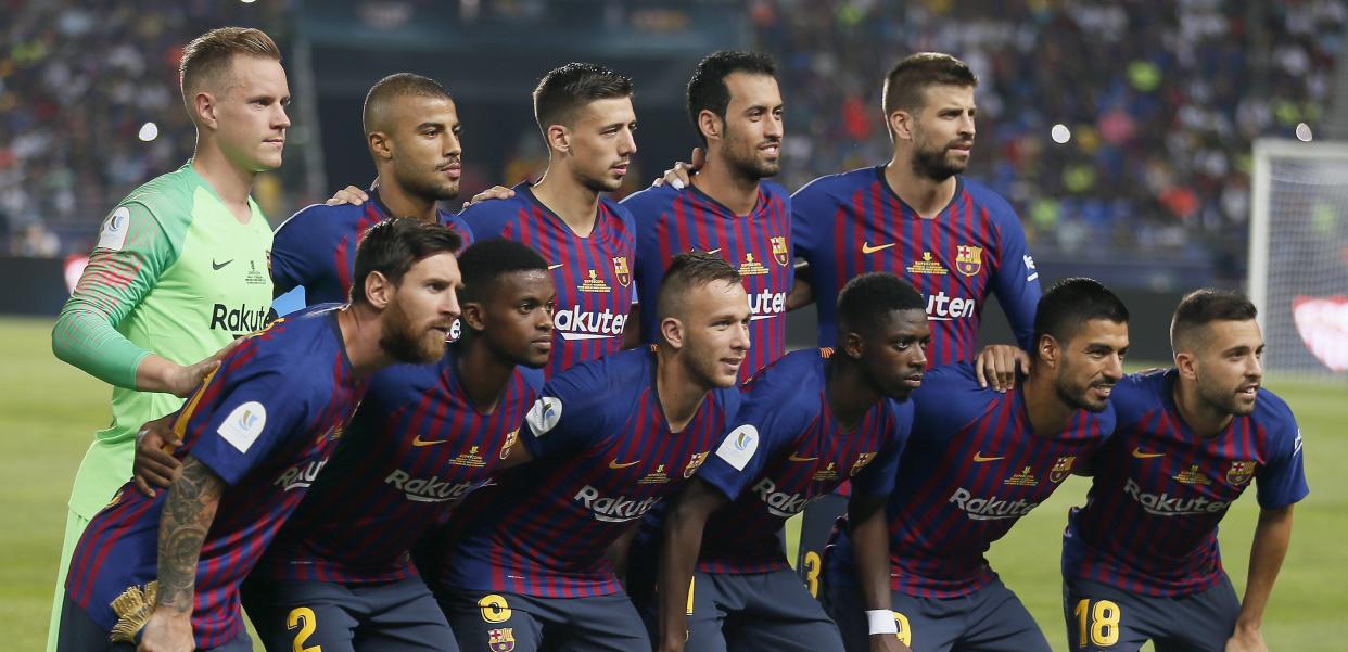 Como campeón vigente, el FC Barcelona es el máximo favorito para lograr el título en la temporada de La Liga de fútbol que comienza este fin de semana en España. / Foto: EFE/José Manuel Vidal.