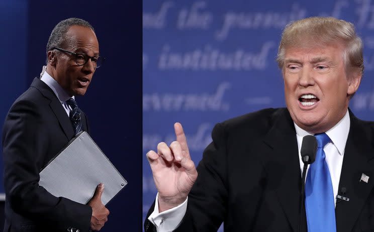 NBC's Lester Holt and Donald Trump. (Win McNamee/Getty Images, Justin Sullivan/Getty Images)