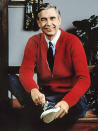 <p>Just looking at Fred Rogers' signature cardigan makes us smile.</p>