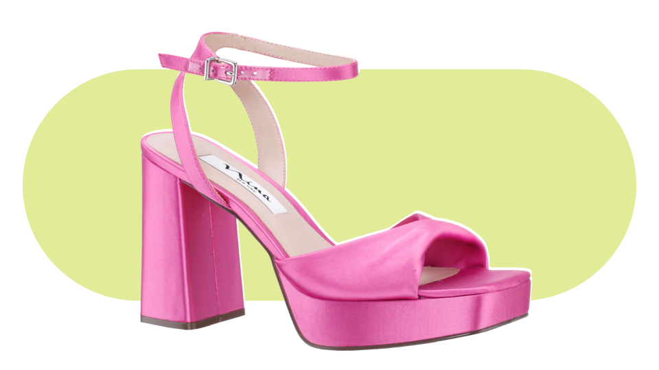 The seventies meets Barbiecore with this option from Nina Shoes.