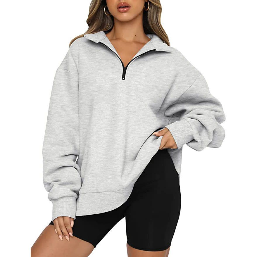 Oversized Half Zip Sweatshirt