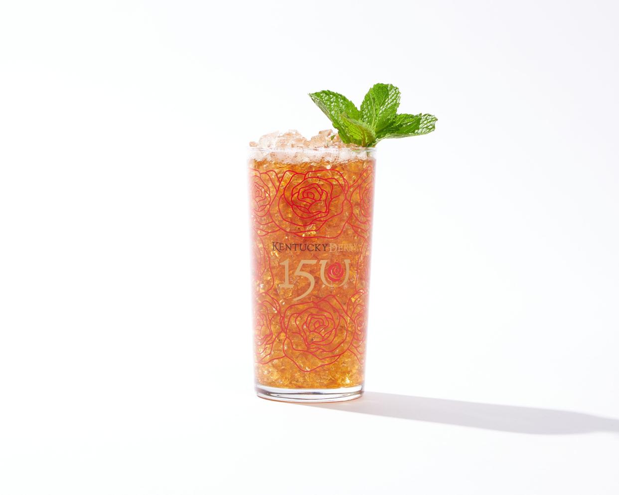 The Kentucky Derby 150 official menu features the Old Forester Mint Julep, made with simple syrup, fresh mint and crushed ice.