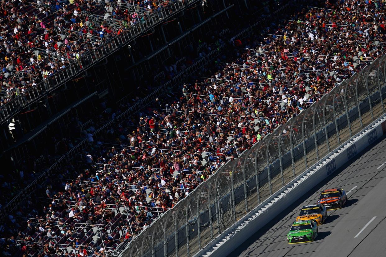 Carl Edwards, Matt Kenseth and Kyle Busch finished 28th-30th. (Getty)